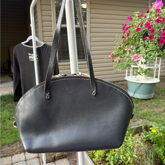 Classic Black Leather Shoulder Bag with Silver Hardware - Picture 2 of 7